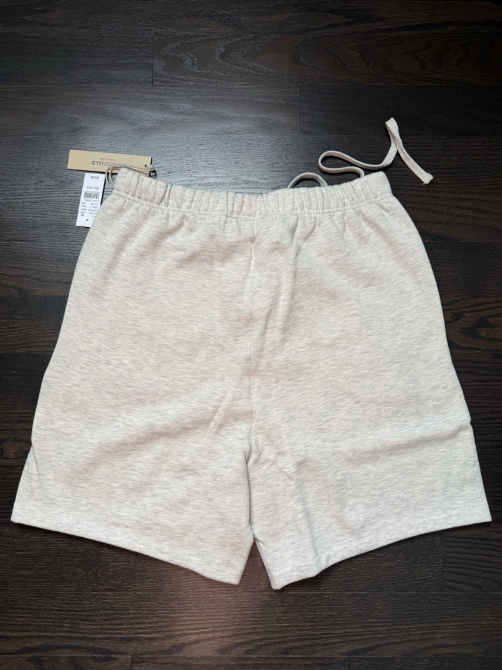 Essentials Fear of God Gray Fleece Sweat Shorts Drawstring Pocket Logo Size:L - Picture 2 of 4